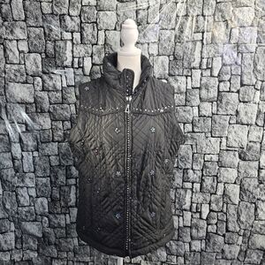 Rod's XL Elegant Black Quilted Women's Vest